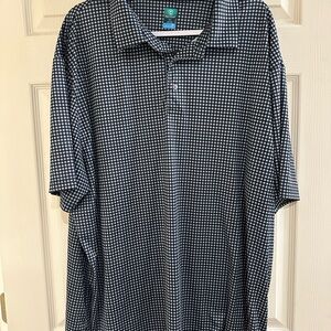 Classic Black and White Checkered Polo Shirt